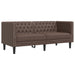 Set canapele Chesterfield cu 2 locuri, maro, piele eco. - WALTI WALTI