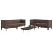 Set canapele Chesterfield cu 2 locuri, maro, piele eco. - WALTI WALTI