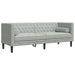 Set canapele Chesterfield cu perne rulou, 3 piese, gri, catifea - WALTI WALTI