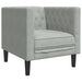 Set canapele Chesterfield cu perne rulou, 3 piese, gri, catifea - WALTI WALTI