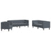 Set canapele Chesterfield cu perne rulou, 3 piese, gri, catifea - WALTI WALTI