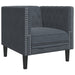 Set canapele Chesterfield cu perne rulou, 3 piese, gri, catifea - WALTI WALTI