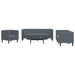 Set canapele Chesterfield cu perne rulou, 3 piese, gri, catifea - WALTI WALTI