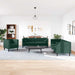 Set canapele Chesterfield cu perne rulou 3 piese verde catifea - WALTI WALTI