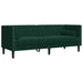 Set canapele Chesterfield cu perne rulou 3 piese verde catifea - WALTI WALTI