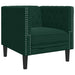 Set canapele Chesterfield cu perne rulou 3 piese verde catifea - WALTI WALTI