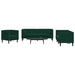Set canapele Chesterfield cu perne rulou 3 piese verde catifea - WALTI WALTI