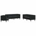 Set canapele Chesterfield cu perne rulou 3 piese negru catifea - WALTI WALTI