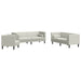 Set canapele Chesterfield cu perne rulou 3 piese, crem, catifea - WALTI WALTI