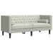 Set canapele Chesterfield cu perne rulou 3 piese, crem, catifea - WALTI WALTI