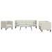 Set canapele Chesterfield cu perne rulou 3 piese, crem, catifea - WALTI WALTI