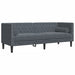 Set canapele Chesterfield cu perne rulou, 2 piese, gri, catifea - WALTI WALTI
