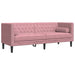 Set canapele Chesterfield cu perne rulou, 2 piese, roz, catifea - WALTI WALTI