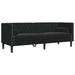 Set canapele Chesterfield cu perne rulou 2 piese negru catifea - WALTI WALTI