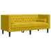 Set canapele Chesterfield cu perne rulou 2 piese galben catifea - WALTI WALTI