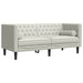 Set canapele Chesterfield cu perne rulou 2 piese, crem, catifea - WALTI WALTI