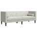 Set canapele Chesterfield cu perne rulou 2 piese, crem, catifea - WALTI WALTI