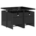 Set mobilier de grădină cu perne, 5 piese, negru, poliratan - WALTI WALTI