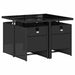 Set mobilier de grădină cu perne, 5 piese, negru, poliratan - WALTI WALTI
