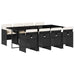Set mobilier de grădină cu perne, 9 piese, negru, poliratan - WALTI WALTI
