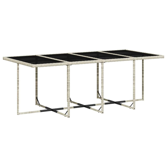 Set mobilier grădină cu perne, 9 piese, gri deschis, poliratan - WALTI WALTI