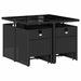 Set mobilier de grădină cu perne, 9 piese, negru, poliratan - WALTI WALTI