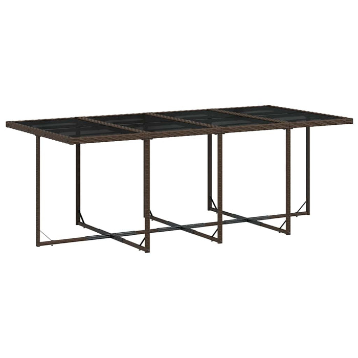 Set mobilier de grădină, 13 piese, maro, cu perne, poliratan - WALTI WALTI