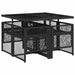 Set mobilier de grădină cu perne, 5 piese, negru, poliratan - WALTI WALTI