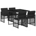 Set mobilier de grădină cu perne, 5 piese, negru, poliratan - WALTI WALTI