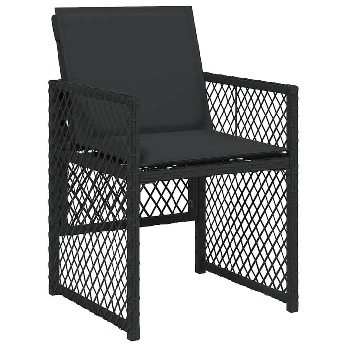 Set mobilier de grădină cu perne, 5 piese, negru, poliratan - WALTI WALTI