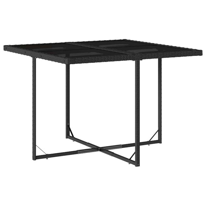 Set mobilier de grădină cu perne, 5 piese, negru, poliratan - WALTI WALTI