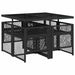 Set mobilier de grădină cu perne, 5 piese, negru, poliratan - WALTI WALTI
