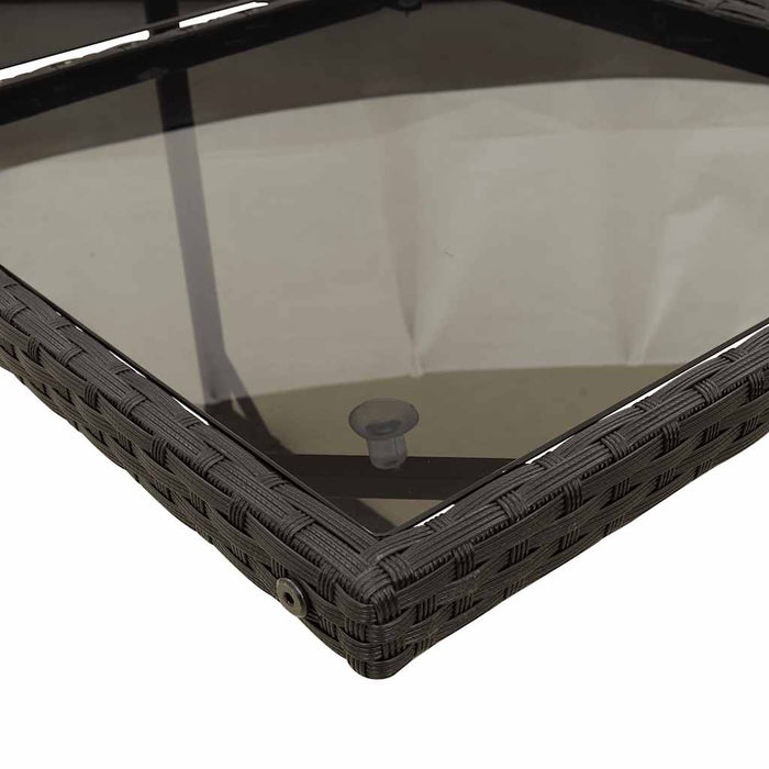 Set mobilier de grădină cu perne, 5 piese, negru, poliratan - WALTI WALTI