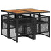 Set mobilier de grădină cu perne, 5 piese, negru, poliratan - WALTI WALTI