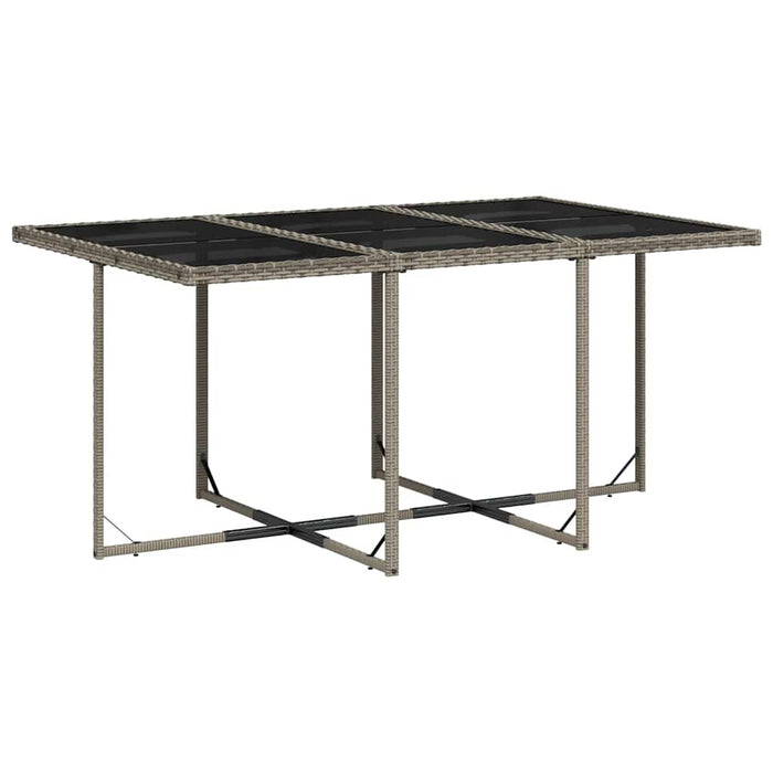 Set mobilier de grădină cu perne, 7 piese, gri, poliratan WALTI