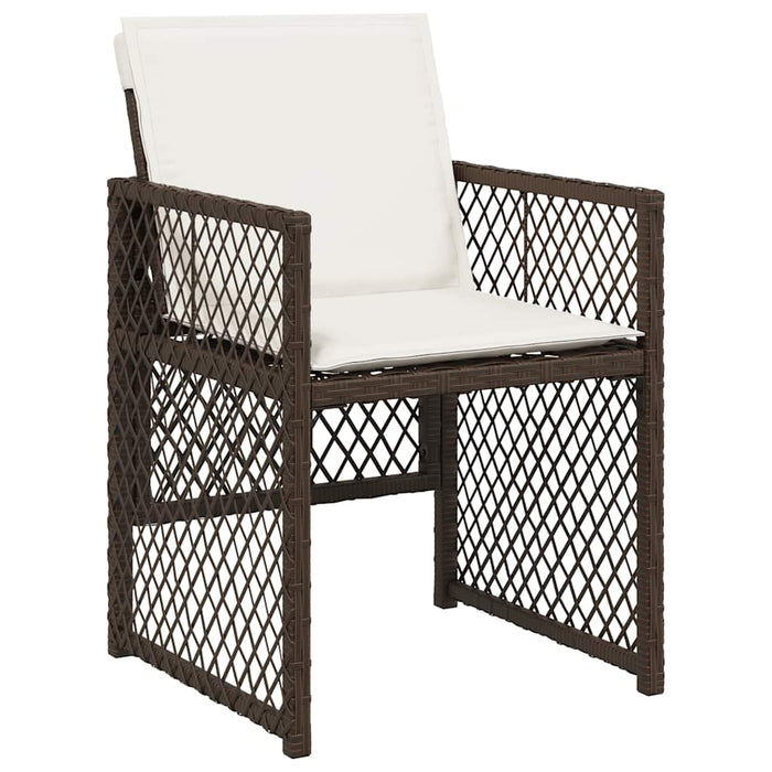 Set mobilier de grădină cu perne, 7 piese, maro, poliratan WALTI