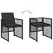 Set mobilier de grădină cu perne, 9 piese, negru, poliratan - WALTI WALTI