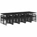 Set mobilier de exterior cu perne, 11 piese, negru, poliratan - WALTI WALTI