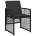 Set mobilier de grădină cu perne, 9 piese, negru, poliratan - WALTI WALTI