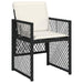 Set mobilier de grădină cu perne, 9 piese, negru, poliratan - WALTI WALTI