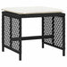 Set mobilier de grădină cu perne, 9 piese, negru, poliratan - WALTI WALTI