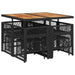 Set mobilier de grădină cu perne, 9 piese, negru, poliratan - WALTI WALTI