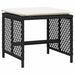 Set mobilier de exterior cu perne, 11 piese, negru, poliratan - WALTI WALTI