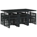 Set mobilier de exterior cu perne, 11 piese, negru, poliratan - WALTI WALTI