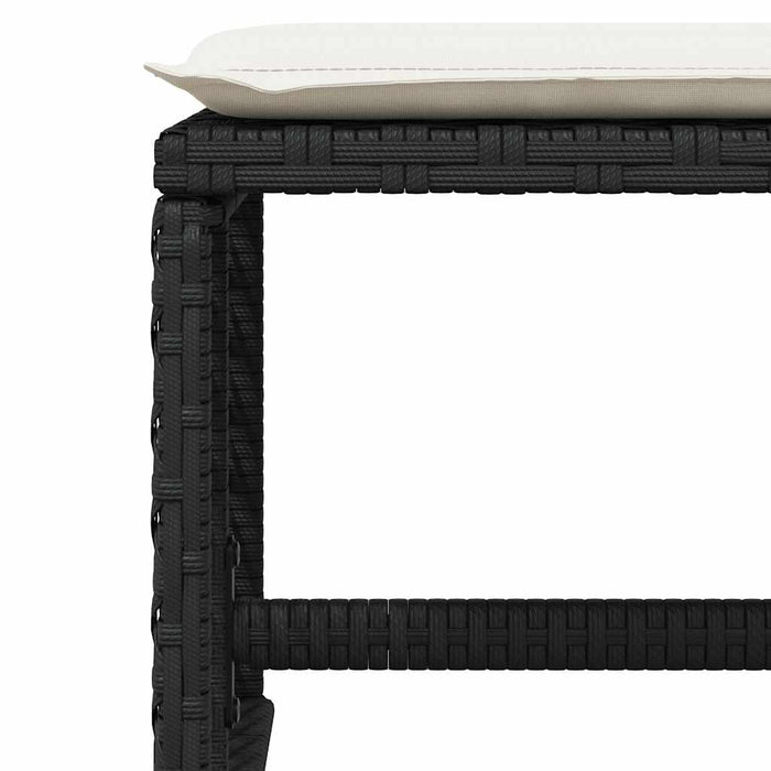 Set mobilier de exterior cu perne, 11 piese, negru, poliratan - WALTI WALTI