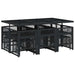 Set mobilier de exterior cu perne, 11 piese, negru, poliratan - WALTI WALTI