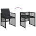 Set mobilier de exterior cu perne, 11 piese, negru, poliratan - WALTI WALTI