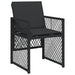 Set mobilier de grădină cu perne, 13 piese, negru, poliratan - WALTI WALTI