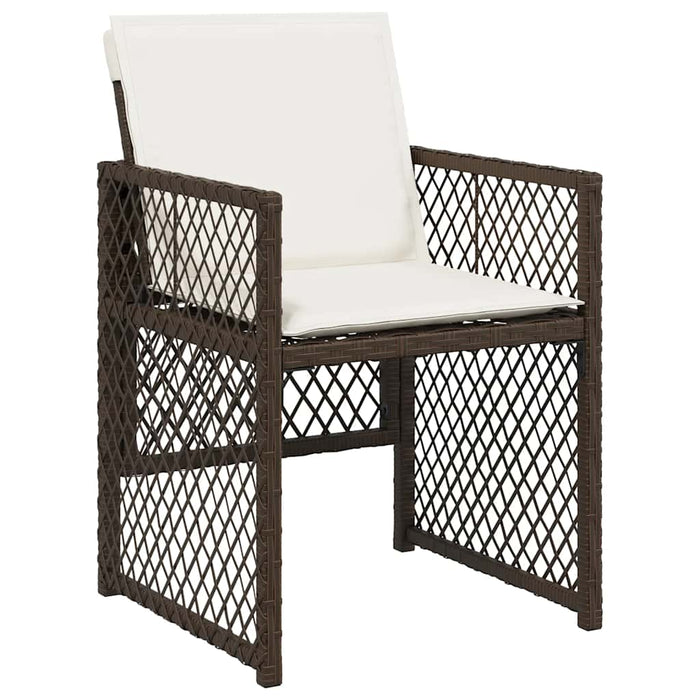 Set mobilier de grădină, 13 piese, maro, cu perne, poliratan - WALTI WALTI