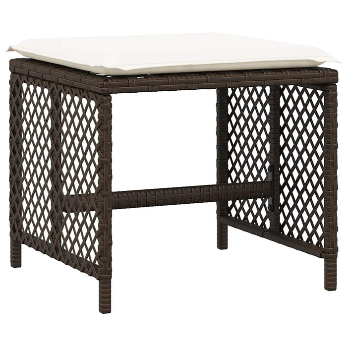 Set mobilier de grădină, 13 piese, maro, cu perne, poliratan - WALTI WALTI